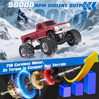 Voiture télécommandée tout-terrain Dwi Dowellin 1/36 4WD, mini-crawler RC avec éclairage et batterie, prête à jouer, modèle pour intérieur et extérieur