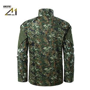 เสื้อเชิ้ตแขนยาวผู้ชายแบบสวมคอซิป คอวี ทรงทหาร ระบายอากาศ แห้งเร็ว น้ำหนักเบา ลายพราง ผ้ายืด/โพลีเอสเตอร์ สปอร์ต - Product Image 6