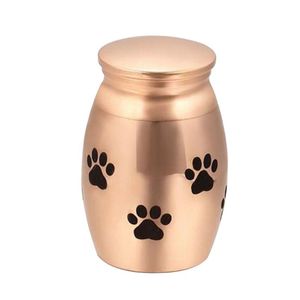 40*30mm 로즈골드 스테인리스 스틸 고양이 & 강아지 유골함 추모용 유골함 발자국 애완동물 화장 유골함 - Product Image 6