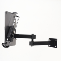 Support mural flexible pour tablette en métal avec serrure Support pliable rotatif à 360 degrés pour tablette Support universel pour tablette PC