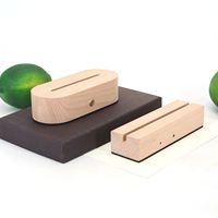 Veilleuse LED 3D en bois alimentée par USB avec télécommande, design illusion DIY, intensité réglable, blanc chaud, pour chambre à coucher, base rectangulaire moderne