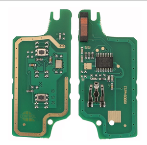 Coque de clé de voiture intelligente à 2 boutons, remplacement, ASK433.92 46 CHIP HU83 CE0523 pour Citroën <span class=keywords><strong>206</strong></span> 307 308 408, plastique noir + cuivre - Product Image 3