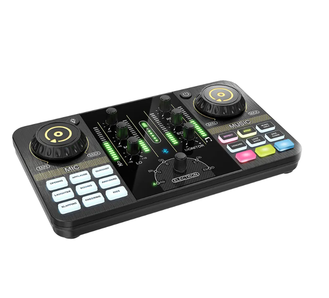 Hot Sales Studio DJ Mixer BKS-10 Sound Card Audio Interface for Live Communication or Singing