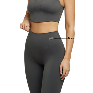 Maßgefertigte Butty Soft Leggings mit Hohem Bund, Volle Länge, V-Form, Vierwege-Stretch-Leggings - Product Image 1