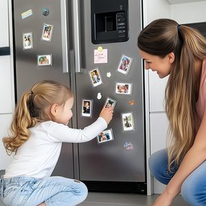 2.36 X 3.54 Inch Acrylic Fridge Magnetic, <b>Double</b> <b>Sided</b> <b>Photo</b> Refrigerator, Picture Display <b>Frame</b> - Product Image 2