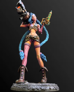 <span class=keywords><strong>Figurine</strong></span> miniature Jinx de <span class=keywords><strong>League</strong></span> <span class=keywords><strong>of</strong></span> Legends, peinte à la main, <span class=keywords><strong>figurine</strong></span> de collection 3D personnalisée, service de production rapide et livraison mondiale - Product Image 4