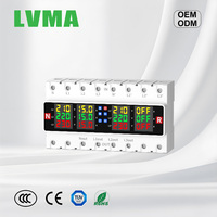 Interrupteur de transfert automatique triphasé double alimentation LMGQS-ATS 63A 100A avec protection contre les surtensions et les sous-tensions pour source normale et source de secours