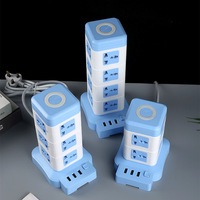 Multiprise industrielle universelle USB, tour de prises multifonction, câble de 1,8 m, 16A, 110V, IP22, charge sans fil