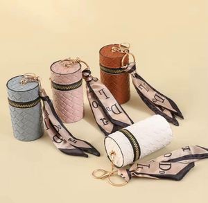 Zipper Lined Lipstick Holder Cover New Women's Fashion Retro Cute Girl Coin <b>Purse</b> Student Portable Wallet Earphone Storage BagS - Product Image 1