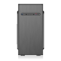 Boîtier PC de bureau professionnel en gros, tour moyenne Micro ATX, châssis de bureau avec fenêtre latérale, pour entreprises, en stock, 4 emplacements d'extension