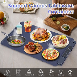 Draagbare Voedselverwarmende Mat Opvouwbare Isolatieplaat Siliconen Voedselbak Met 7 Temperatuurinstellingen - Product Image 1