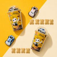 Vente en gros directe usine : Gobelet à biscuits fantaisie 40g avec véhicule à rétrofriction intégré et biscuits fourrés au chocolat