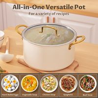 Casserole professionnelle en aluminium forgé avec poignée en acier inoxydable rivetée dorée, antiadhésive, haute qualité, compatible induction, vente en gros usine