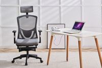 Chaise de bureau pivotante de luxe ergonomique à dossier haut avec support lombaire pour PDG, dirigeant, manager, ordinateur