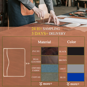 Bán Buôn Du Lịch Chuyên Nghiệp Tổ Chức Danh Mục Đầu Tư Tái Chế Polyester Vải Thẻ Dây Kéo Đóng Cửa Da Chính Hãng 3-Ring <span class=keywords><strong>Padfolio</strong></span> - Product Image 6