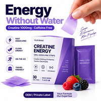 Créatine Énergie – Bandes Orales à Dissolution Rapide, Vitamines B, Taurine, Sans Caféine – Sport, OEM, Marque Privée