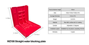 Barrière anti-inondation en ABS de type L Bei'hui, nouvelle génération, avec protection anti-corrosion rouge, taille personnalisée pour portes de garage - Product Image 5