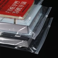 Sac à fermeture éclair transparent pour vêtements, sac d'emballage pour vêtements, sac givré, pochette auto-scellante, impression de logo autorisée