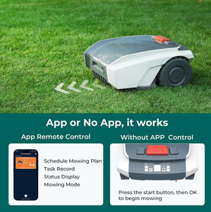 Tondeuse à gazon robotisée industrielle autotractée entièrement intelligente à haute efficacité, batterie 18V, pour la coupe des jardins, N1000 Intelligent - Product Image 1
