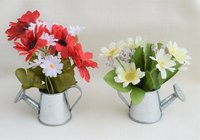 Arrosoir pot de fleur ruban mini fer galvanisé jouet bureau décoratif