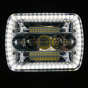 Luz de Conducción LED con Lente Reflector Negra de 7 Pulgadas, Enchufe H4, para Camión, Tractor, Automóvil, Luz de Trabajo LED Cuadrada de 5x7 Pulgadas, 75W, 6000K, 2 Años de Garantía - Product Image 4