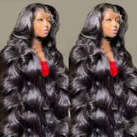 Perruques Lace Front Françaises 13*6 en Cheveux Humains Vierges Vietnamiens Bruts, Ondulés, Longues, Vente en Gros pour Femmes Noires