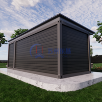 Préfabriqué minuscule Maison Prfabrique Chine 26ft * 10ft avec panneaux sandwich avec toit en pente Maison modulaire conteneur pour bureau