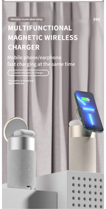 Haut-parleur sans fil <span class=keywords><strong>4</strong></span> en 1, lumière LED, 15W, chargeur magnétique sans fil, s'applique au chargement des écouteurs <span class=keywords><strong>iPhone</strong></span> 14, tendance 2023 - Product Image 5