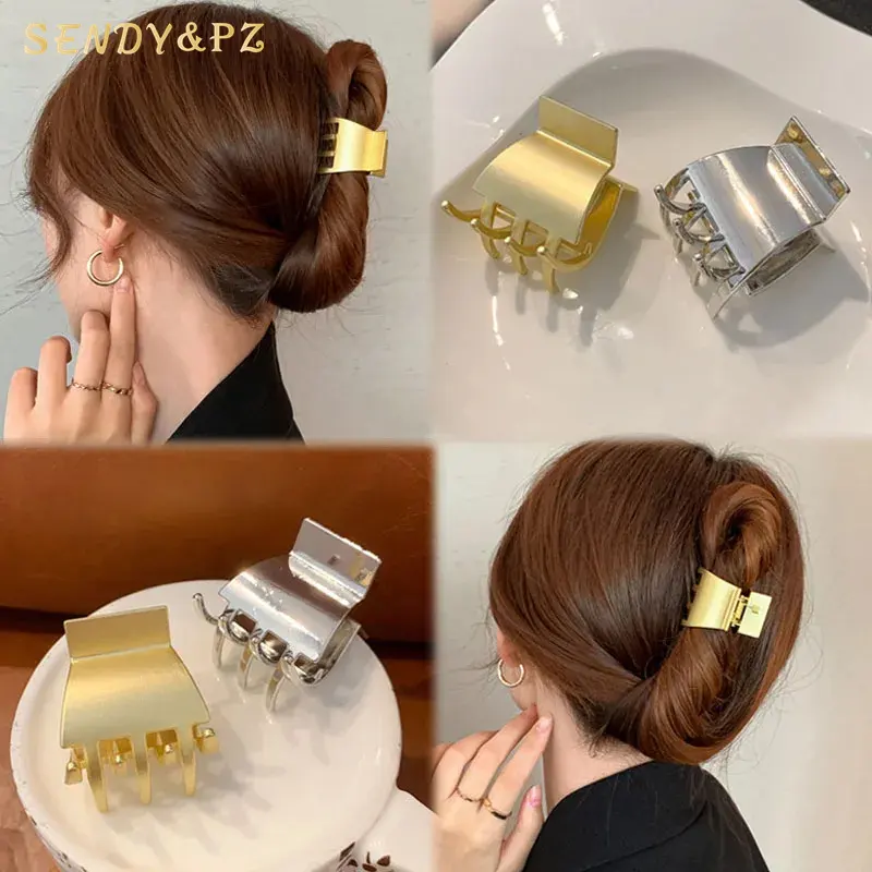 Gold Designer Clips Großhandel Custom Girls Haars pange Metall Haar Klaue Clip Haarnadeln Zubehör einfach für Frauen Mädchen