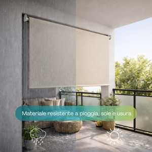Auvent rétractable avec chaîne 200x300 cm, fixation au plafond pour balcon et terrasse - Product Image 3
