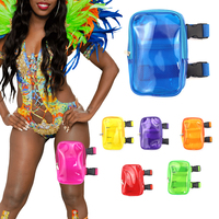 Sac de cuisse transparent en PU PVC pour femmes, sac de jambe pour le carnaval, sac de téléphone pour la salle de sport, sac de randonnée avec sangle réglable