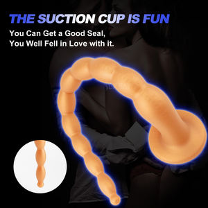 SEXBAY le Plug Anal le Plus Populaire, Plug Anal Extra Long <span class=keywords><strong>en</strong></span> Silicone Liquide avec 12 Perles, Favoris des Hommes et des Femmes - Product Image 2