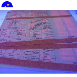 Impressão de certificado de segurança fluorescente uv invisível, certificado de impressão de cor, impressão de holograma, serviço anti-falso de impressão