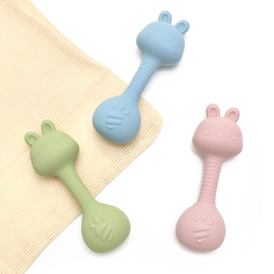 Thiết Kế Mới Phim Hoạt Hình Động Vật Thỏ Phong Cách Silicone Bé Rattle Đồ Chơi Bpa-Miễn Phí Cảm Giác Teether Đồ Chơi - Product Image 6
