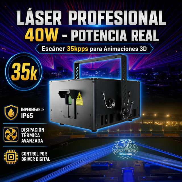 2026 New Outdoor Laser Projector RGB 40W Real Power 500m Range 35kpps Scanner IP65 , FB4 / Artnet / DMX / ILDA