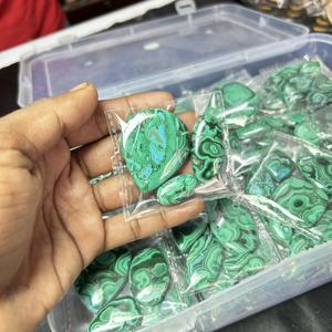 La plupart des ventes Malachite naturelle ovale ronde coupe Cabochon pierres précieuses en vrac pour la fabrication de bijoux au prix de gros - Product Image 4