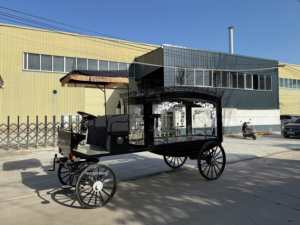 Le auto furgone funebri più popolari decorate con fiori, fatte a mano, elettriche/a traino di cavallo - Product Image 2