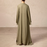 Abaya Aschulman Personnalisée Décontractée Premium Dubaï 2024 pour Femmes, Abaya en Lin Musulmane