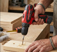 Kit perceuse-visseuse sans fil 12V avec deux batteries et chargeur, outil électrique pour le bricolage domestique