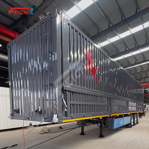 Semi-<span class=keywords><strong>remorque</strong></span> à trois essieux robuste avec ailes latérales en alliage d'aluminium pour le transport <span class=keywords><strong>de</strong></span> marchandises, avec ailes à ouverture hydraulique - Product Image 1