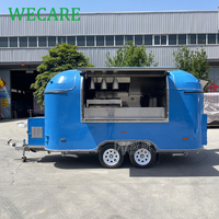 WECARE Remorque de restauration mobile pour café, limonade, smoothies, bière, pizza, hot-dogs, frites, avec évier