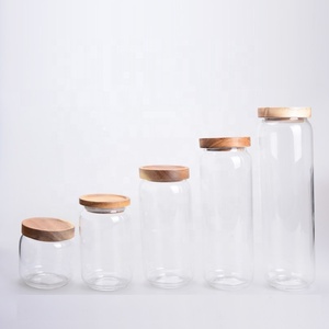 جرة تخزين قهوة زجاجية SCIEC من الزجاج مع غطاء من الخيزران طقم علب مطبخ - Product Image 2
