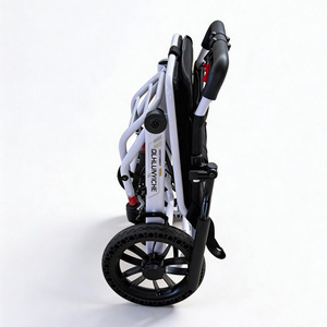 Silla de ruedas manual ligera, plegable, de cuatro ruedas, ayuda para la movilidad de ancianos y discapacitados, para uso en viajes. - Product Image 4