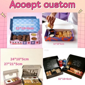 Caja de Papel para <span class=keywords><strong>Pollo</strong></span> Asado, Plegable, Reciclable, con Logotipo Personalizado, con Compartimento Interior para Salsa y Divisor, para Delicatesen - Product Image 5