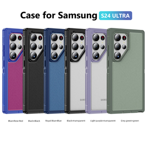 โปร่งใสTPU PC 2 ใน 1 เคสโทรศัพท์กันกระแทกสําหรับ<span class=keywords><strong>Samsung</strong></span> Galaxy S24 Ultra S23 FE S22 PLUS A14 A34 A54 A15 <span class=keywords><strong>5G</strong></span> - Product Image 2