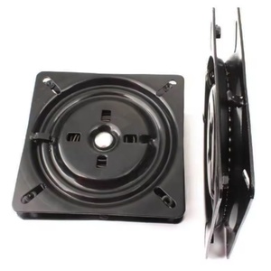 Solid Black Heavy-Duty Iron Contemporary <b>Swivel</b> Plate 360 Degree Turntable Furniture Hardware Bar Chair Living Room Dining 2.5mm - Product Image 1