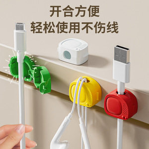 Organizador de cables para montaje en pared, soporte de almacenamiento cuadrado para cables de auriculares, diseño minimalista, multifuncional - Product Image 2