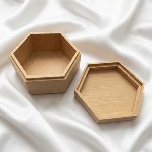 Caja de madera de haya para manualidades, joyería y relojes, caja de recuerdos de madera, caja de regalo hecha a mano, caja de joyería de madera de Vietnam. - Product Image 3
