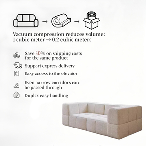 <span class=keywords><strong>Canapé</strong></span> d'angle compact une place, minimaliste, résistant aux taches, avec housse amovible, livré enroulé dans une boîte pour petit appartement - Product Image 6