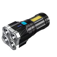 Atacado 4 Engrenagem À Prova D' Água LEVOU Tochas Lanterna Recarregável 1200mAh Poderoso LED Flashlamp Torch Light para Camping Caça